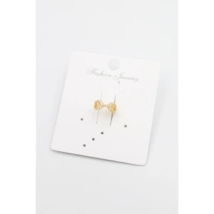 Taşlı Kıkırdak Küpe - Altın