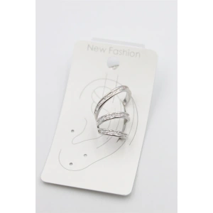 Taşlı Kıkırdak Küpe - Gümüş