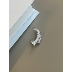 Taşlı Kıkırdak Küpe - Gümüş