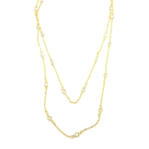 Taşlı Kolye - Altın