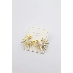 Taşlı Küpe - Altın