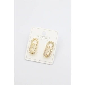 Taşlı Küpe - Altın