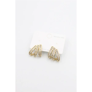 Taşlı Küpe - Altın