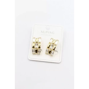 Taşlı Küpe - Altın