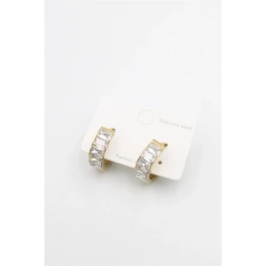 Taşlı Küpe - Altın