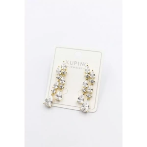 Taşlı Küpe - Altın