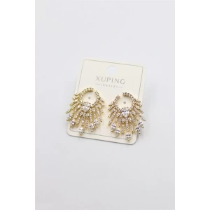 Taşlı Küpe - Altın