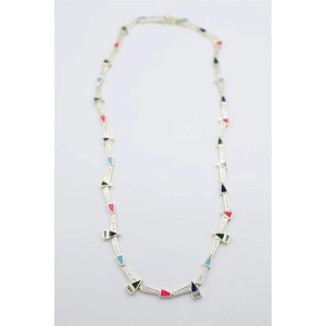 Taşlı Marka Kolye - Altın