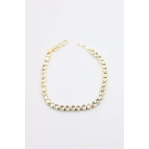 Taşlı Vip Bileklik - Altın