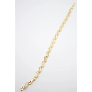 Taşlı Vip Bileklik - Altın