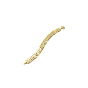 Taşlı VİP Bileklik - Altın