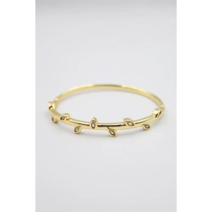 Taşlı Vip Bilezik - Altın