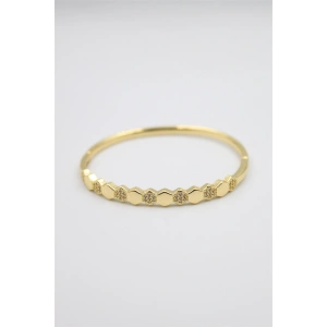 Taşlı Vip Bilezik - Altın