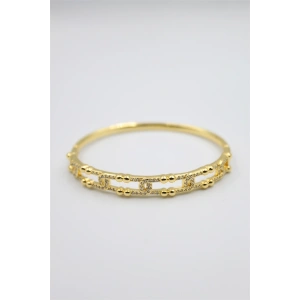 Taşlı Vip Bilezik - Altın