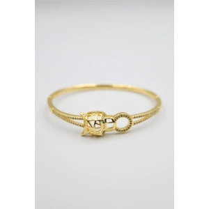 Taşlı Vip Bilezik - Altın