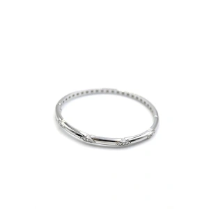 Taşlı Vip Bilezik - Gümüş