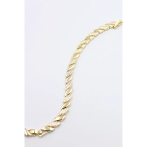 Taşlı Xuping Bileklik - Altın