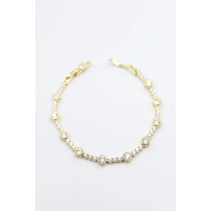 Taşlı Xuping Bileklik - Altın