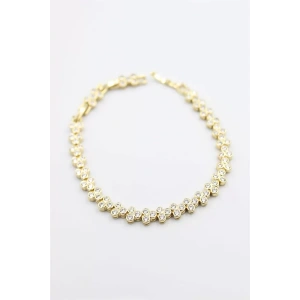 Taşlı Xuping Bileklik - Altın