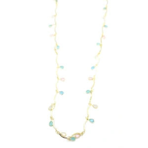 Taşlı Y Kolye - Altın