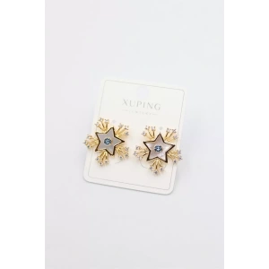 Taşlı Yıldız  Küpe - Altın