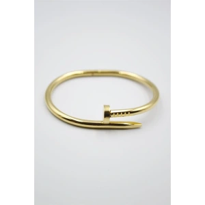 Taşsız Çivi Çelik Bilezik - Altın