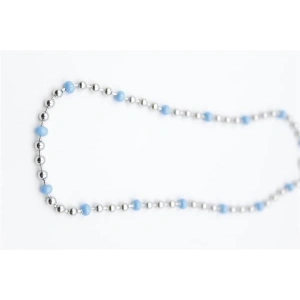 Turkuaz Boncuk Kolye - Gümüş