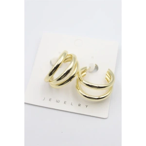 Üç Halkalı Küpe - Altın