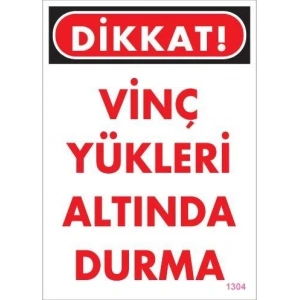 Vinç Uyarı Levhası 25x35 KOD:1304