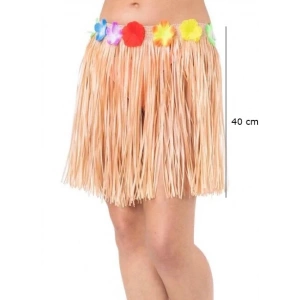 Yetişkin Ve Çocuk Uyumlu Saman Renk Püsküllü Hawaii Luau Hula Etek 40