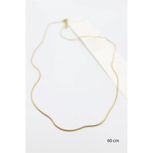 Yılan Zincir Kolye - 60cm - Altın