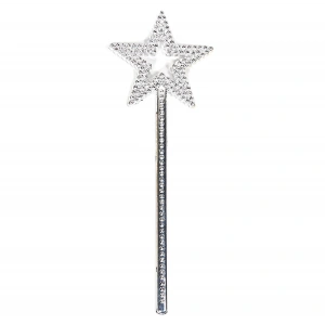 Yıldız Model Peri Asası Melek Asası Prenses Asası Metalize Gümüş Renk