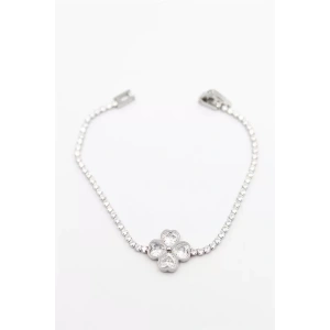 Yonca Su Yolu Bileklik - Gümüş