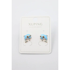 Yunus Balığı Küpe - Altın