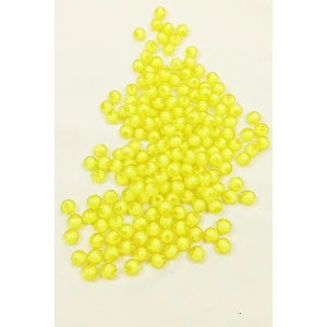 Yuvarlak Boncuk İçten Boncuklu Bileklik Çanta Boncuğu 8 mm 50 gr Sarı - BNC467