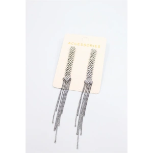 Zincir Sallantılı Küpe - Siyah