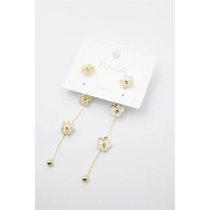 Zirkon Taşlı Küpe - Altın