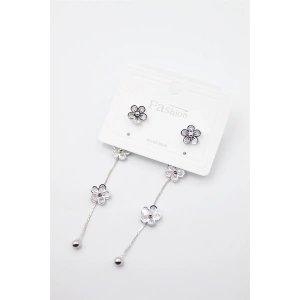 Zirkon Taşlı Küpe - Gümüş