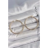 BFS 316 Çelik Gold Renk 43 mm Halka Model Kadın Küpe