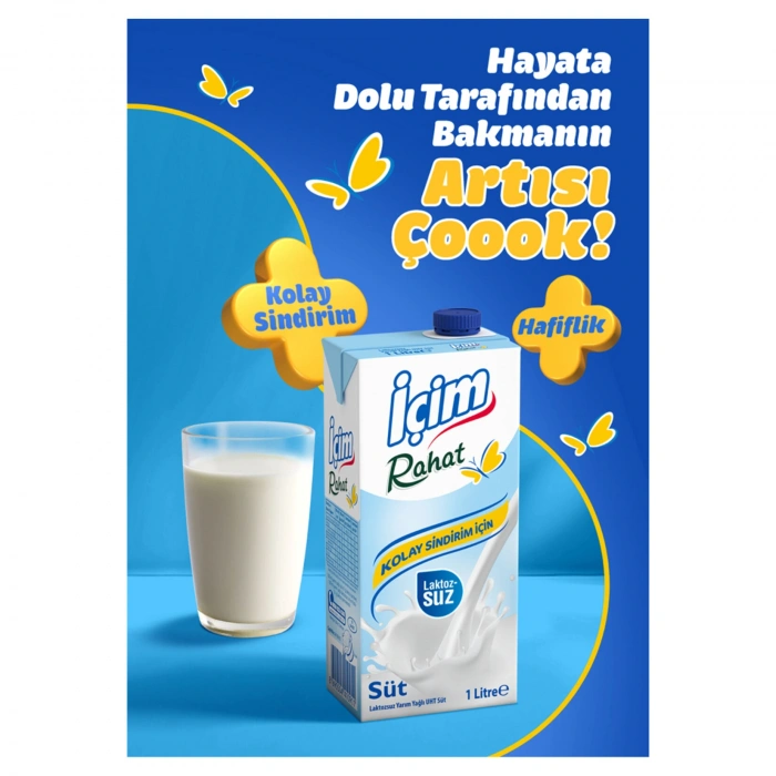 İçim Rahat Laktozsuz Süt 1 L