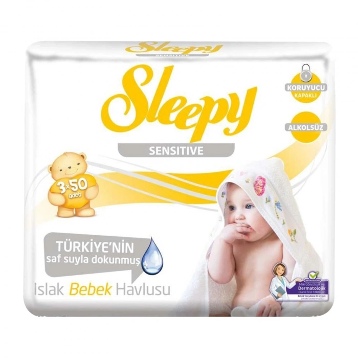 Sleepy Sensitive Islak Havlu 3 x 50li