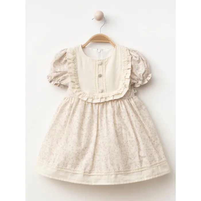 Düğme detaylı Kız Bebe Elbise