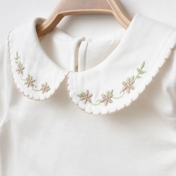 Alina Nakışlı Yaka Tişört Tüllü Etek Kız Çocuk 2’li Takım 4220