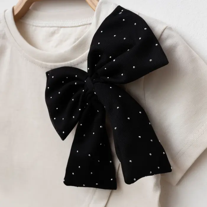 Liora Fiyonk Detaylı Tişört ve Tütü Etekli Kız Çocuk İkili Kombin 4206