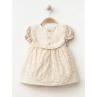 Düğme detaylı Kız Bebe Elbise