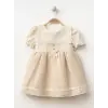 Geniş Yaka Kız Bebe Elbise