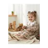 Arin Kız Bebek Kareli Dantelli Elbise Bej 9-24 Ay