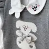 Lusa Bunny Kız Çocuk Triko Süveterli Gömlek ve Pileli Etek 3lü Kombin