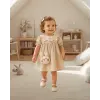 Mimo %100 Pamuk Kız Bebek Elbise I Nakışlı Yaka Tavşan Çantalı 9-24 Ay 4221