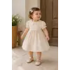 Viena %100 Pamuk Vintage Dantel Yaka Kız Bebek Elbise 4227